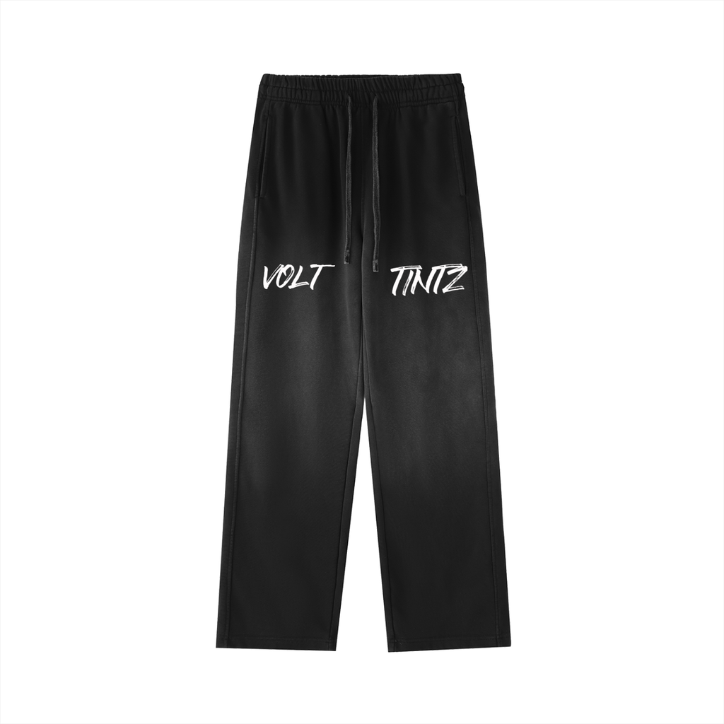 Vintage Washed Gradient Straight-Leg Sweatpants