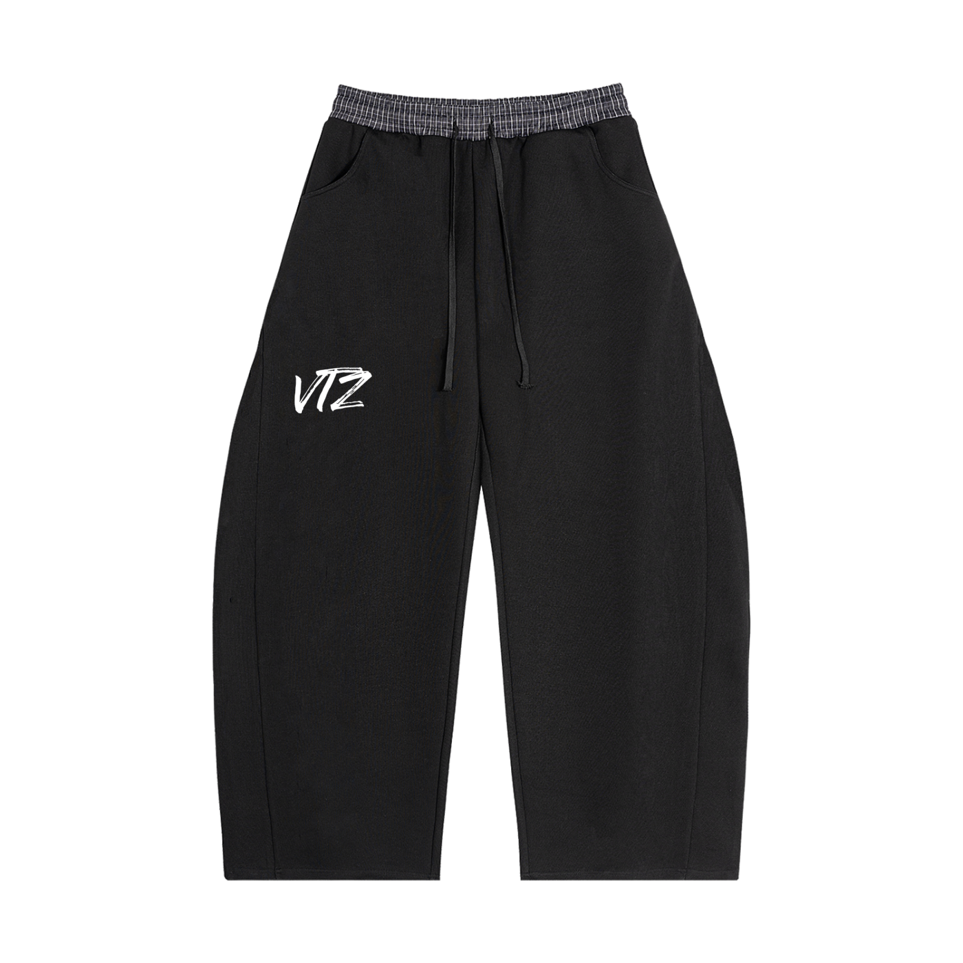Vtz Plaid Waistband Barrel Sweatpants
