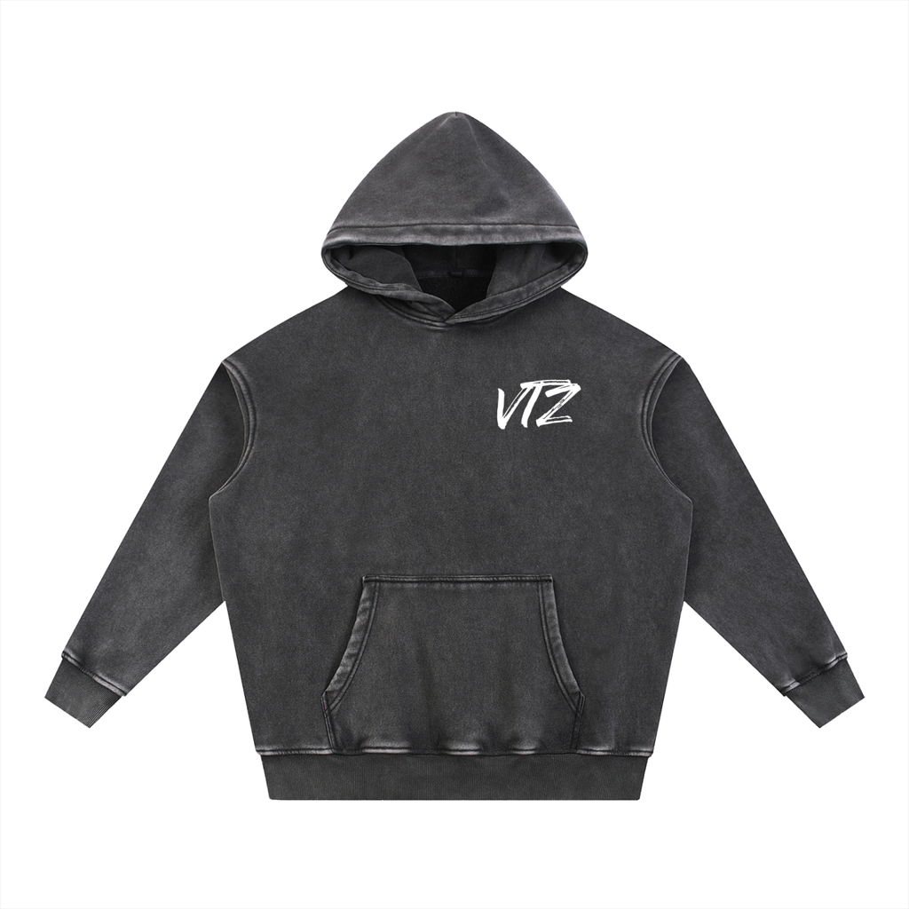 Snow Wash Fleece Oversize Hoodie